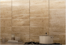 キッチン大理石貼り