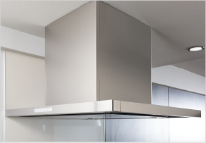 ホーロー製整流板付レンジフード